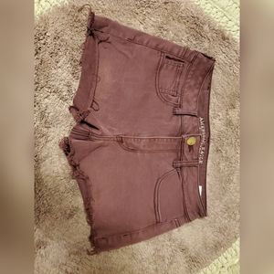 Maroon American Eagle HiRise Shortie Super Stretch